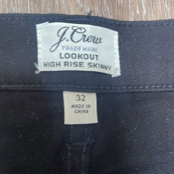 J. Crew Black Lookout High Rise Skinny Jeans Sz 32 - Picture 4 of 12